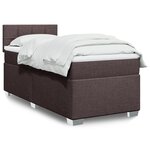 vidaXL Sommier à lattes de lit avec matelas Marron foncé 90x190 cm