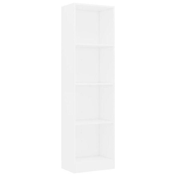 vidaXL Bibliothèque à 4 niveaux Blanc 40x24x142 cm Bois d'ingénierie