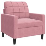 vidaXL Ensemble de canapés 4Pièces et coussins et traversins rose velours
