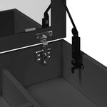 vidaXL Coiffeuse avec miroir noir 73x46 5x120 cm