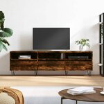 vidaXL Meuble TV chêne fumé 150x30x44 5 cm bois d'ingénierie