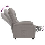 vidaXL Fauteuil inclinable Taupe Tissu