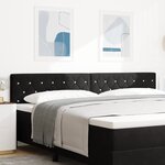 vidaXL Tête de Lit LED avec Boutons en Cristal Noir 100 cm Velours