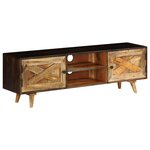 vidaXL Meuble TV Bois de manguier massif 140 x 30 x 45 cm
