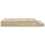 vidaXL Cadre de lit de rangement Chêne Sonoma 140x190 cm