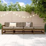 vidaXL Salon de jardin 4 Pièces marron miel bois de pin massif