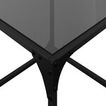 vidaXL Tables basses avec dessus en verre noir 2 Pièces 40x40x40 cm acier
