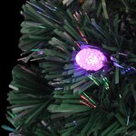 vidaXL Arbre de Noël pré-éclairé avec support 240 cm fibre optique