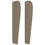 vidaXL Tête de lit avec oreilles Taupe 103x23x118/128 cm Tissu