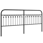 vidaXL Tête de lit métal noir 200 cm