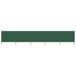 vidaXL Paravent 5 panneaux Tissu 600 x 120 cm Vert