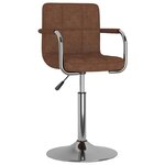 vidaXL Chaise de salle à manger Marron Tissu