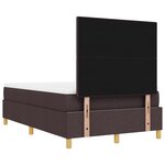 vidaXL Lit à ressorts avec matelas et banc Marron foncé 120 x 190 cm Tissu
