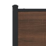 vidaXL Cadre de lit en métal sans matelas chêne marron 90x190 cm