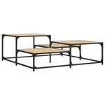 vidaXL Table basse chêne sonoma 107x107x40 cm bois d'ingénierie