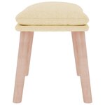 vidaXL Repose-pied Crème 45x29 5x35 cm Tissu