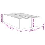 vidaXL Cadre de lit bleu 120x200 cm velours