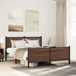 vidaXL Cadre de lit métal avec tête de lit et pied de lit 140x200 cm