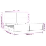 vidaXL Cadre de lit sans matelas rose 160x200 cm velours