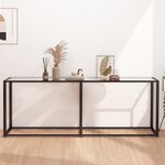 vidaXL Table console Transparent 200x35x75 5 cm Verre trempé