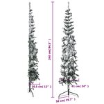 vidaXL Demi sapin de Noël artificiel mince avec neige floquée 240 cm