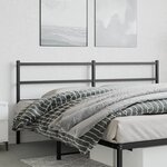vidaXL Tête de lit métal noir 180 cm