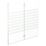 vidaXL Enclos de bain 120x140 cm Verre trempé Rayures