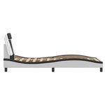 vidaXL Cadre de lit avec LED sans matelas blanc et noir 90x190 cm