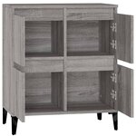 vidaXL Buffet Sonoma gris 60x35x70 cm Bois d'ingénierie