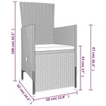 vidaXL Ensemble de salle à manger de jardin avec coussins 9 Pièces Beige