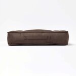 Coussin bouée rehausseur en suédine Marron  50 x 50 x 10 cm - HOMESCAPES