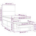vidaXL Sommier à lattes de lit et matelas Noir 80x200 cm Tissu