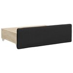 vidaXL Lit de jour avec gigogne et tiroirs noir 90x200 cm similicuir
