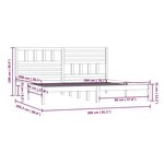 vidaXL Cadre de lit sans matelas blanc bois massif de pin 200x200 cm