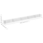 vidaXL Lit surélevé à gabion Acier galvanisé 450x30x30 cm