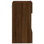 vidaXL Meuble TV mural avec lumières LED chêne marron 40x30x60 5 cm