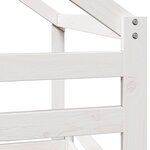 vidaXL Lit haut avec toit blanc 80x200 cm bois de pin massif