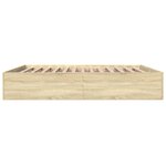 vidaXL Cadre de lit sans matelas chêne sonoma 200x200 cm