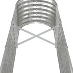vidaXL Lit surélevé de jardin Acier enduit de poudre Argenté