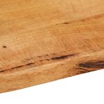 vidaXL Dessus de table 140x60x3 8 cm bord vivant bois massif manguier