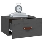 vidaXL Table de chevet murale Gris 40x29 5x22 cm