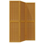 vidaXL Cloison de séparation 3 panneaux marron bois paulownia massif