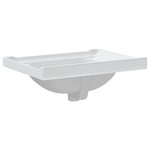 vidaXL Évier de salle de bain blanc 61x48x23cm rectangulaire céramique