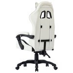 vidaXL Fauteuil de jeux vidéo Blanc Similicuir