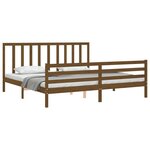 vidaXL Cadre de lit sans matelas marron miel 200x200cm bois pin massif