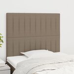 vidaXL Têtes de lit 2 Pièces Taupe 90x5x78/88 cm Tissu