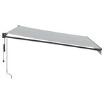 vidaXL Auvent rétractable anthracite et blanc 4x3 m tissu et aluminium