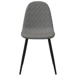 vidaXL Chaises à manger lot de 2 Gris clair Velours