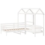 vidaXL Ensemble de lit de jour et de banc et toit 90x200 cm pin massif