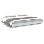 vidaXL Cadre de lit blanc 200x200 cm bois d'ingénierie